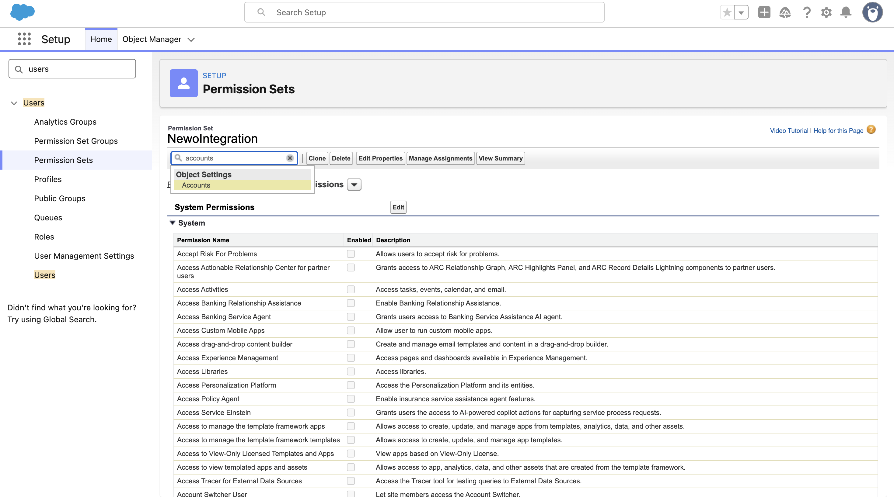 Case object permissions