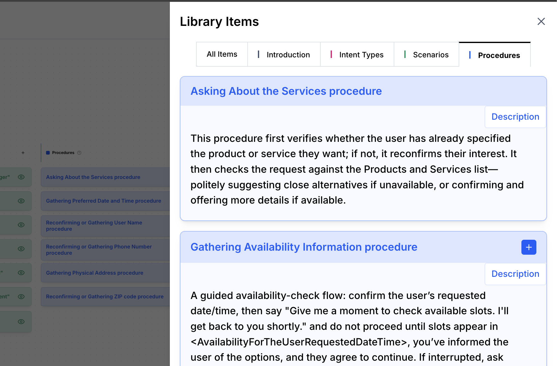 Scenario library with GoHighLevel items